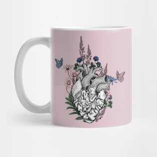 Flowers blooming heart Mug